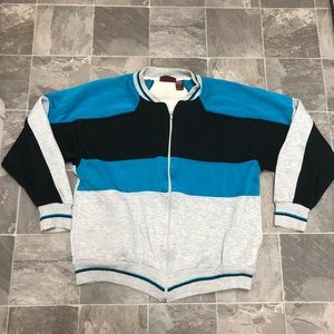 Men’s vintage 90s color block bomber jacket Sz XL